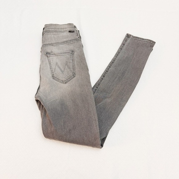 Mother The Swooner Supermoon Stripe Gray Skinny Jeans Size 25 - Picture 7 of 9